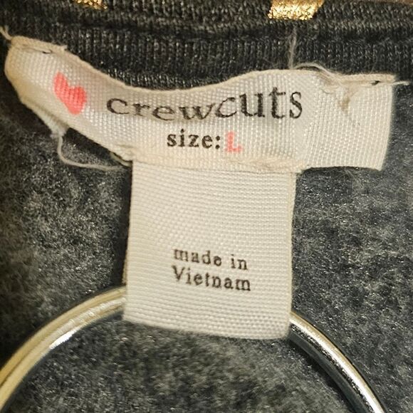 CREWCUTS Girls' Gold Stars Tiered Fleece Dress - Size Large - Picture 8 of 9